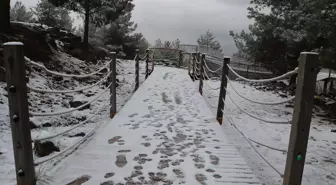 Kilis'in yüksek kesimlerinde kar yağışı etkili oldu