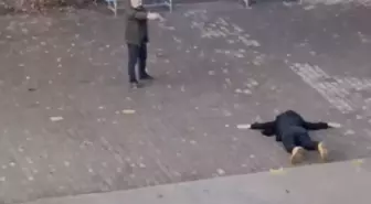 Kızına şantaj yapan kişiyi lise bahçesinde tabancayla rehin aldı