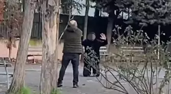 Lise bahçesinde korku dolu anlar: Kızını rahatsız eden genci silahla rehin aldı