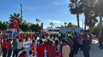 Antalya'da jandarmadan öğrencilere trafik eğitimi