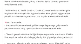 Bakan Yerlikaya: Yılbaşı için 325 bin 267 personel görevlendirildi