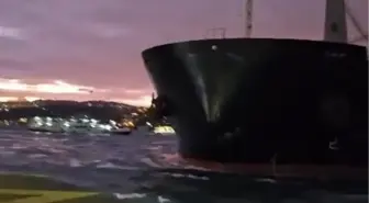 Beşiktaş'ta sürüklenen kuru yük gemisi son anda durdu