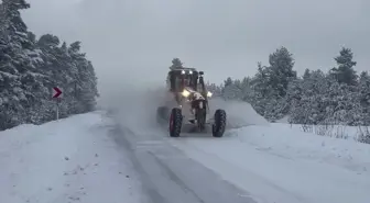 Beypazarı'nda karla mücadele sürüyor