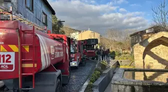 Çatalca'da tek katlı evde çıkan yangın söndürüldü