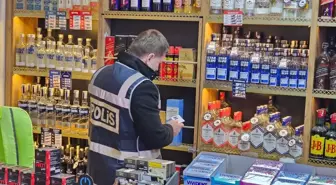Gümüşhacıköy'de alkollü ürün satışı yapılan iş yerlerine denetim