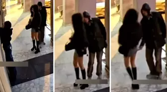 İş yerine girmek için bekleyen kadına akılalmaz taciz