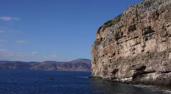 Mersin'de kayalıklarda mahsur kalan keçi kurtarıldı