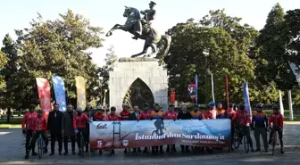 Sarıkamış şehitlerini anmak için İstanbul'dan yola çıkan bisikletliler Samsun'da