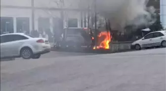 Şile'de seyir halindeki araç alev aldı