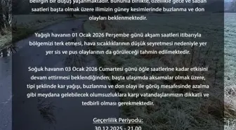 Bursa Valiliği'nden buzlanma ve don uyarısı