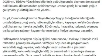 Cevdet Yılmaz: 2026'da programımızı kararlılıkla uygulayacağız