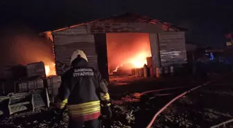 Samsun'da depoda çıkan yangın söndürüldü
