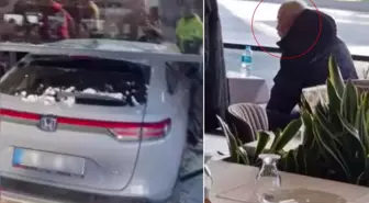 Ünlü sanatçı Cahit Berkay kullandığı araçla restorana daldı