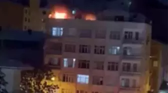 Elazığ'da teras katında yangın