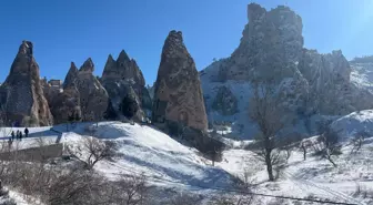 Kapadokya beyaza büründü