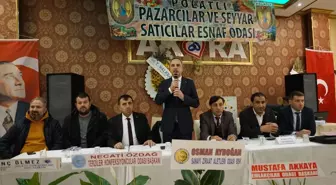 Polatlı Pazarcılar ve Seyyar Satıcılar Esnaf Odası Başkanlığına yeniden Ali Karaca seçildi