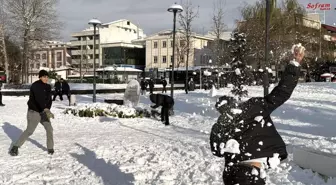 Tropikal misafirler kar yağışını görünce mest oldu