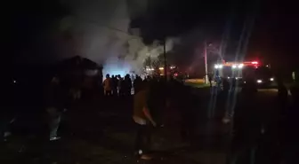 Çan'da bir otomobil ve ahır yangında zarar gördü