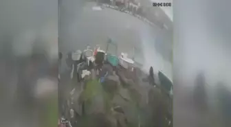 Ereğli'de Limandaki Tekneleri Deviren Hortumun Görüntüleri Ortaya Çıktı