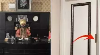 Seçime böyle gidiyor: Makam odasında padişah kıyafetiyle poz veren oda başkanı