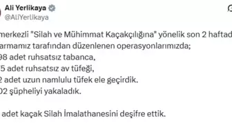 14 ilde silah ve mühimmat kaçakçılığı operasyonu: 202 gözaltı