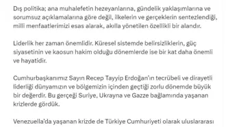 Cevdet Yılmaz: Venezuela halkının yanında olmaya devam edeceğiz