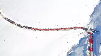 Eksi 22 derecede Sarıkamış şehitleri için yürüdüler