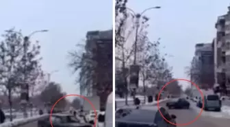 Herkesin hayatını riske attı! Trafiğin ortasında bir anda drifte başladı