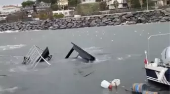 İstanbul'da lodos etkili oldu; dalgalar mendirekleri aştı