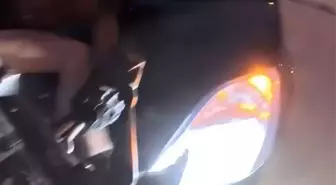 Otomobilin çarptığı motosikletin sürücüsü yaralandı