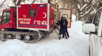 Van'da ambulans helikopter ve paletli ambulans hasta kadın için seferber oldu