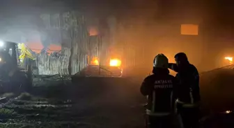 Alanya'da klima deposu alevlere teslim oldu