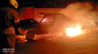 Gönen'de araç yangınına müdahale edildi