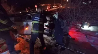 Mardin'de otomobil elektrik direğine çarptı: 1 yaralı