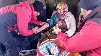 Bahçesaray'da hamile kadın helikopterle hastaneye ulaştırıldı