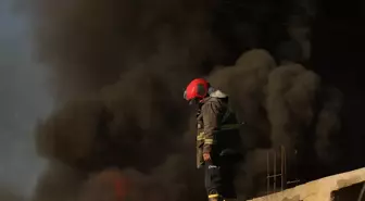 Erbil'de cips fabrikasında yangın çıktı