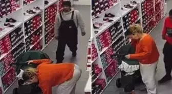 İnfial yaratan görüntü! Çocuğuyla alışveriş yaparken tacize uğradı