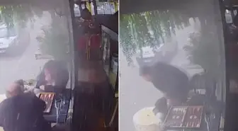 Adana'da restoranda panik anları: Klima borusu bomba gibi patladı