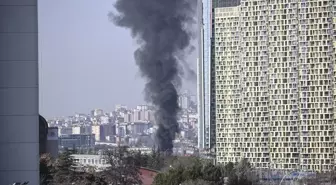 Ankara'da Emniyete ait otoparkta çıkan yangın söndürüldü