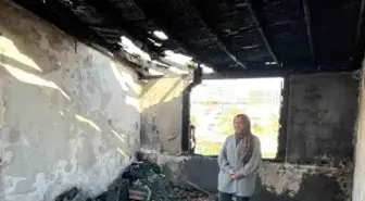 Depremde eşini ve evladını kaybeden kadın, ikinci kez felaketi yaşadığı yangında tüm birikimini ve yuvasını kaybetti