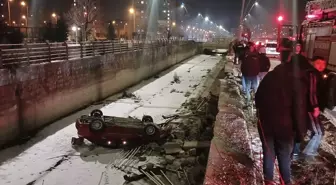 Kayseri'de otomobil boş sulama kanalına düştü: 1 yaralı