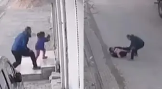 Sokak ortasında dehşet! Bebekli kadına ve çocuğa saldırdı