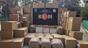 Uşak'ta 1 milyon 801 bin bandrolsüz makaron ele geçirildi