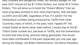 ABD Başkanı Trump: '2027 savunma bütçemizin 1 buçuk trilyon dolar olması gerektiğine karar verdim'