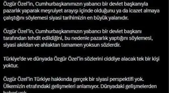 AK Parti Sözcüsü Çelik: 'Özgür Özel siyaset yapmıyor, iftira üretim merkezi olarak çalışıyor'