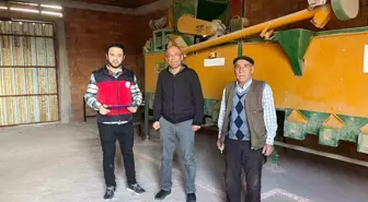 Aslanapa'da selektör ve yem ezme makineleri denetlendi