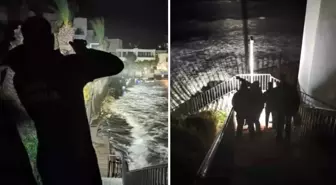 Fırtına, iskelede çalışan işçileri denize düşürdü! Bir kişi hayatını kaybetti