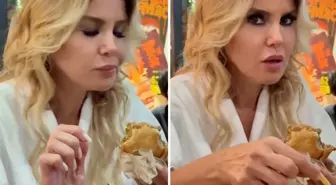 Gülben Ergen yemek yerken böyle kendinden geçti