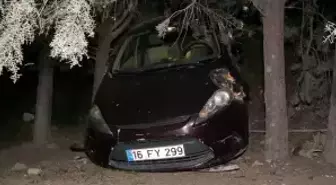 Kazadan sonra panik yaptı, alışveriş merkezinin bahçesine uçtu