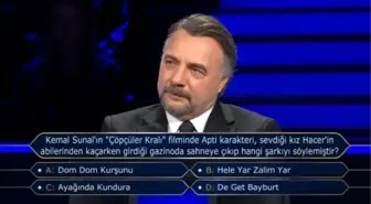 Kemal Sunal'ın 'Çöpçüler Kralı' filminde Apti karakteri, sevdiği kız Hacer'in abilerinden kaçarak girdiği gazinoda sahneye çıkıp hangi şarkıyı söylemi